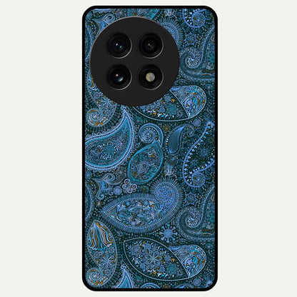  Midnight Paisley Glow Glass Case For OnePlus 13R back cover – full design glossy printed glass finish