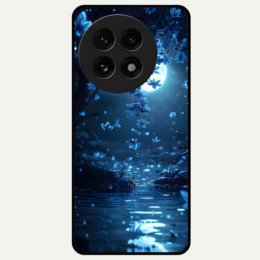 Moonlight Petal Dream Glass Case For OnePlus 13R back cover – full design glossy printed glass finish