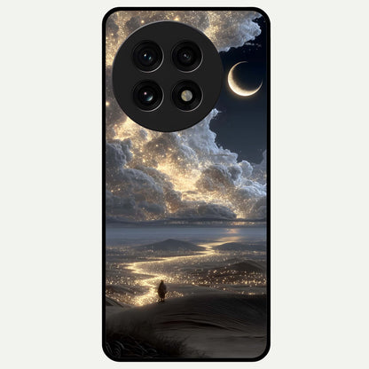  Moonlight Spark Path Glass Case For OnePlus 13R back cover – full design glossy printed glass finish