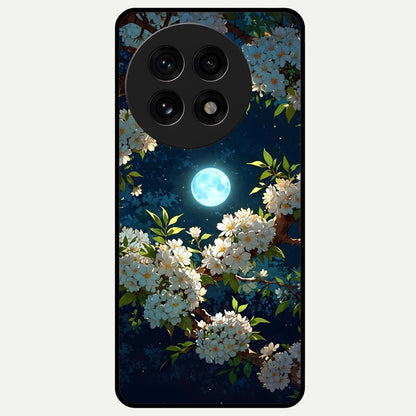  Moonlit Blossom Dream Glass Case For OnePlus 13R back cover – full design glossy printed glass finish