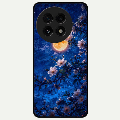  Moonlit Blossoms Night Glass Case For OnePlus 13R back cover – full design glossy printed glass finish