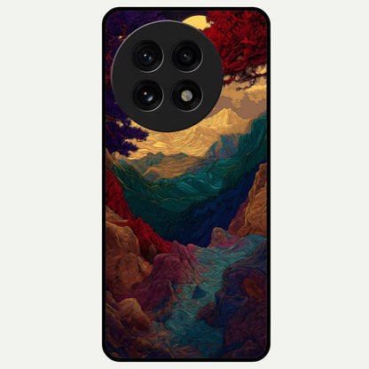  Mystic Valley Light Glass Case For OnePlus 13R back cover – full design glossy printed glass finish