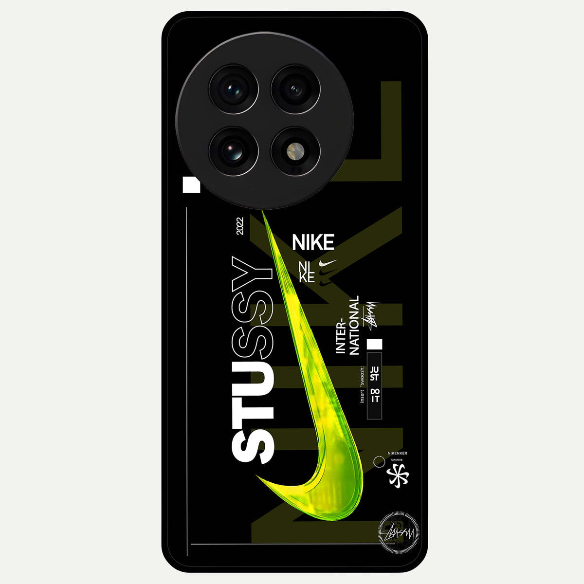  Neon Street Edition Glass Case For OnePlus 13R back cover – full design glossy printed glass finish