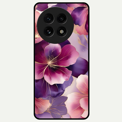  Pink Bouquet Florals Glass Case For OnePlus 13R back cover – full design glossy printed glass finish