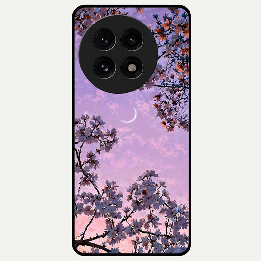  Purple Serenity Moon Glass Case For OnePlus 13R back cover – full design glossy printed glass finish