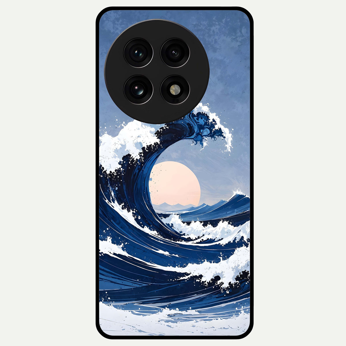  Rising Tide Power Glass Case For OnePlus 13R back cover – full design glossy printed glass finish