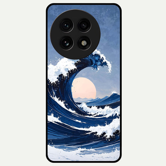  Rising Tide Power Glass Case For OnePlus 13R back cover – full design glossy printed glass finish