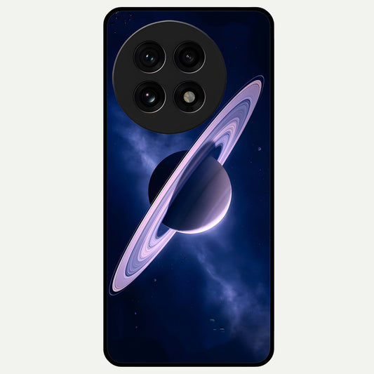  Saturn Ring Mystique Glass Case For OnePlus 13R back cover – full design glossy printed glass finish