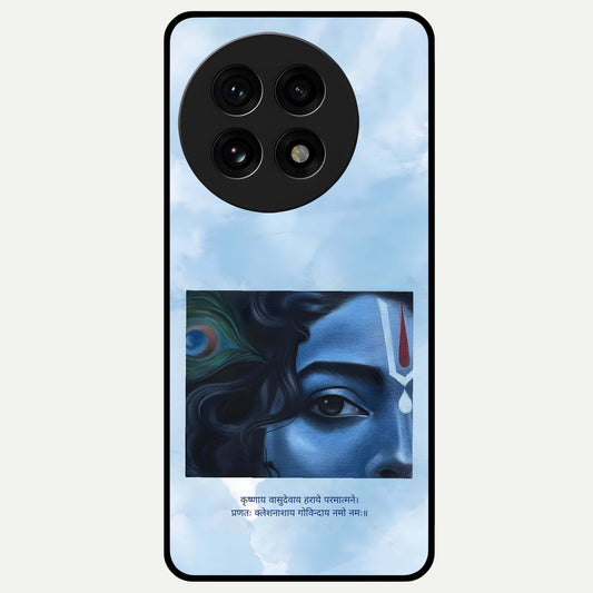  Spiritual Krishna Glass Case For OnePlus 13R back cover – full design glossy printed glass finish