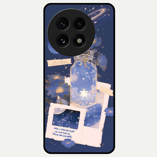  Starlit Cosmic Jar Glass Case For OnePlus 13R back cover – full design glossy printed glass finish