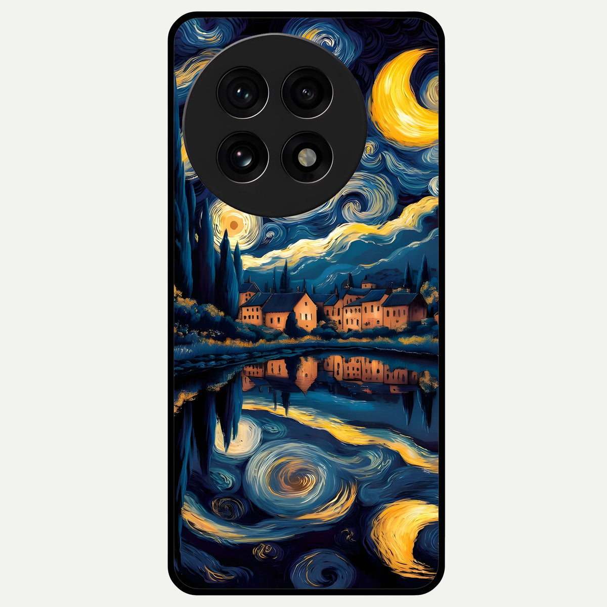 Starry Sky Serenity Glass Case For OnePlus 13R back cover – full design glossy printed glass finish