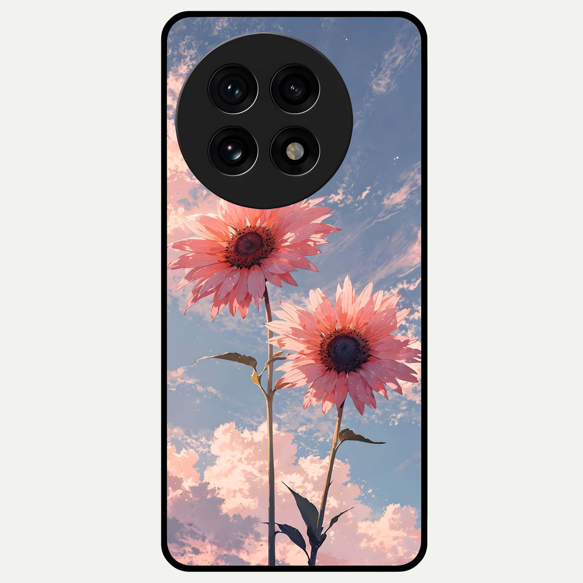  Sun Moon Balance Glass Case For OnePlus 13R back cover – full design glossy printed glass finish