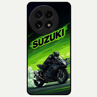  Suzuki Speed Beast Glass Case For OnePlus 13R back cover – full design glossy printed glass finish