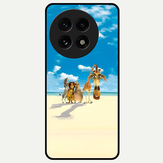 Tropical Fun Squad Glass Case For OnePlus 13R back cover – full design glossy printed glass finish