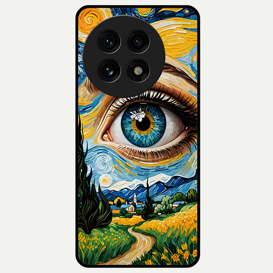  Van Gogh Eye Glass Case For OnePlus 13R back cover – full design glossy printed glass finish