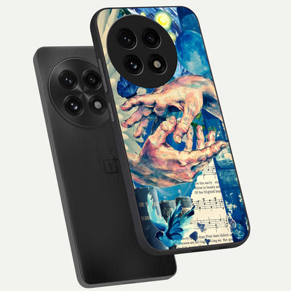  Aesthetic Divider phone case For OnePlus 13R showing premium glass back cover with detailed artwork