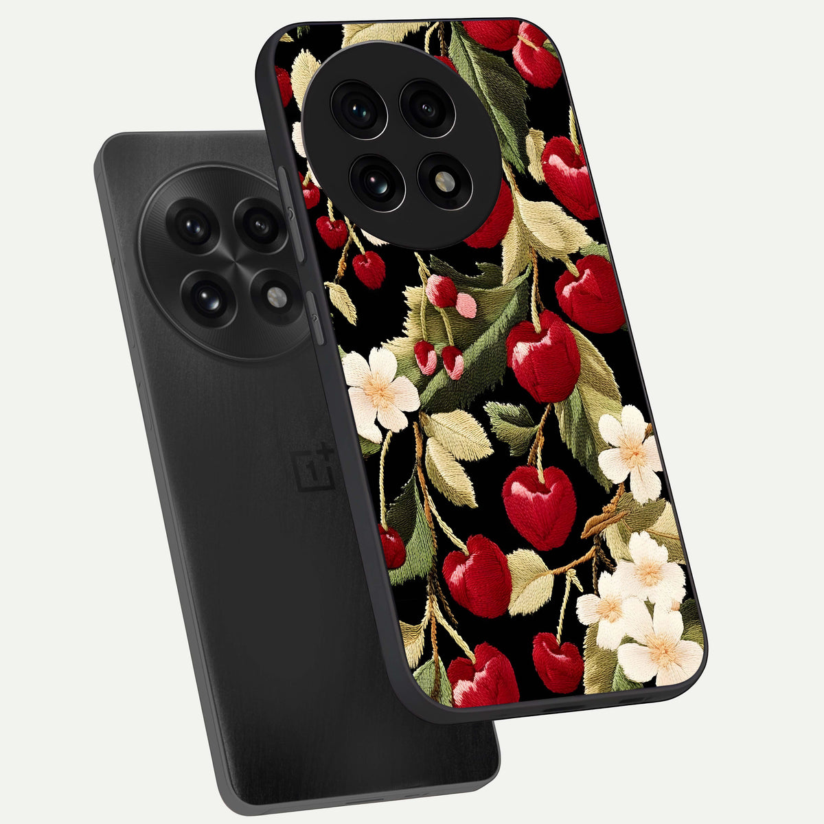  Blooming Spendor Bird phone case For OnePlus 13R showing premium glass back cover with detailed artwork
