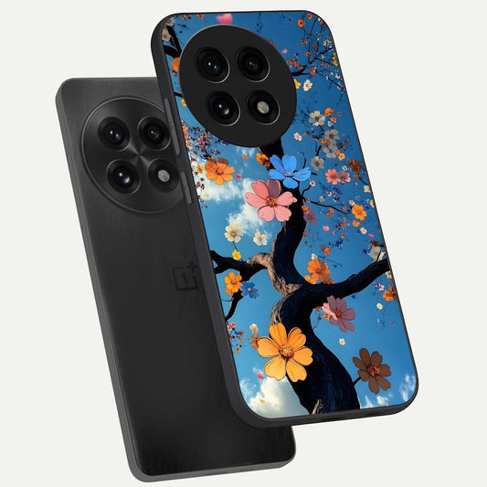  Blossom Dream Sky phone case For OnePlus 13R showing premium glass back cover with detailed artwork