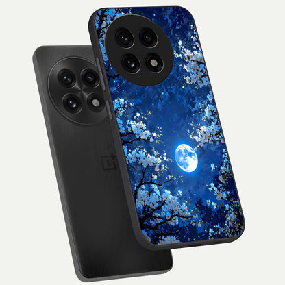  Blossom Moonlight Sky phone case For OnePlus 13R showing premium glass back cover with detailed artwork