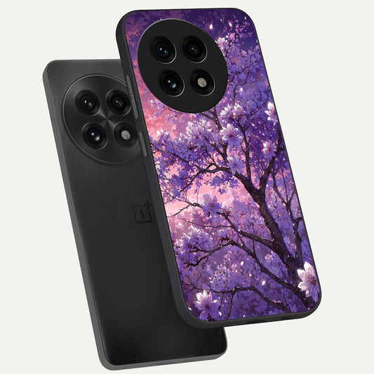  Blossom Tree phone case For OnePlus 13R showing premium glass back cover with detailed artwork