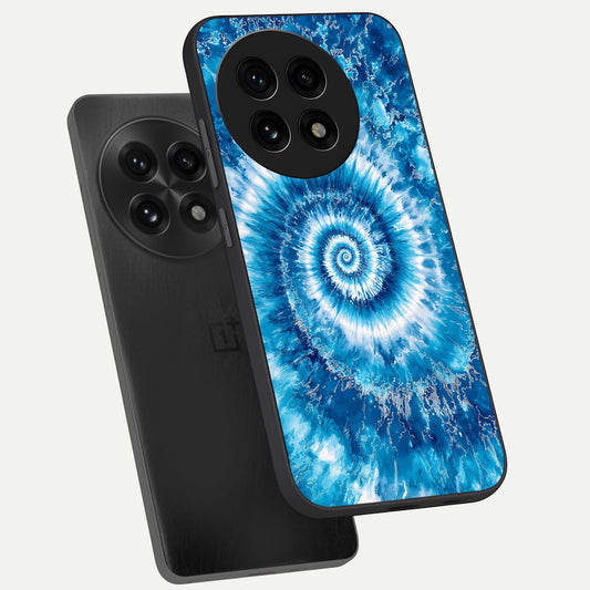  Blue Galaxy Wave phone case For OnePlus 13R showing premium glass back cover with detailed artwork