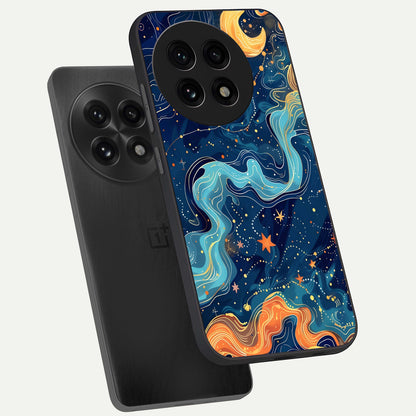  Celestial Dream Flow phone case For OnePlus 13R showing premium glass back cover with detailed artwork