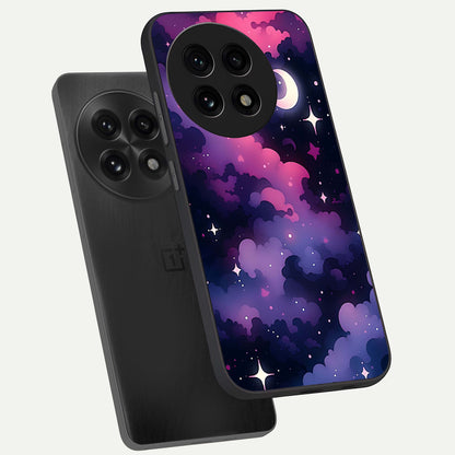  Celestial Moon Magic phone case For OnePlus 13R showing premium glass back cover with detailed artwork