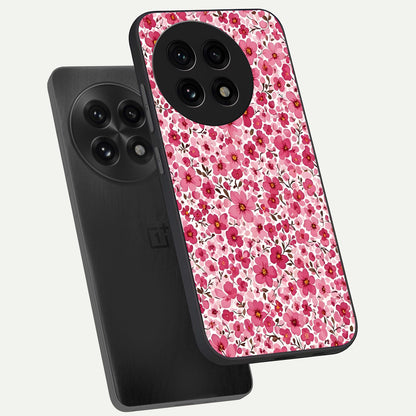  Cherry Blossom Charm phone case For OnePlus 13R showing premium glass back cover with detailed artwork