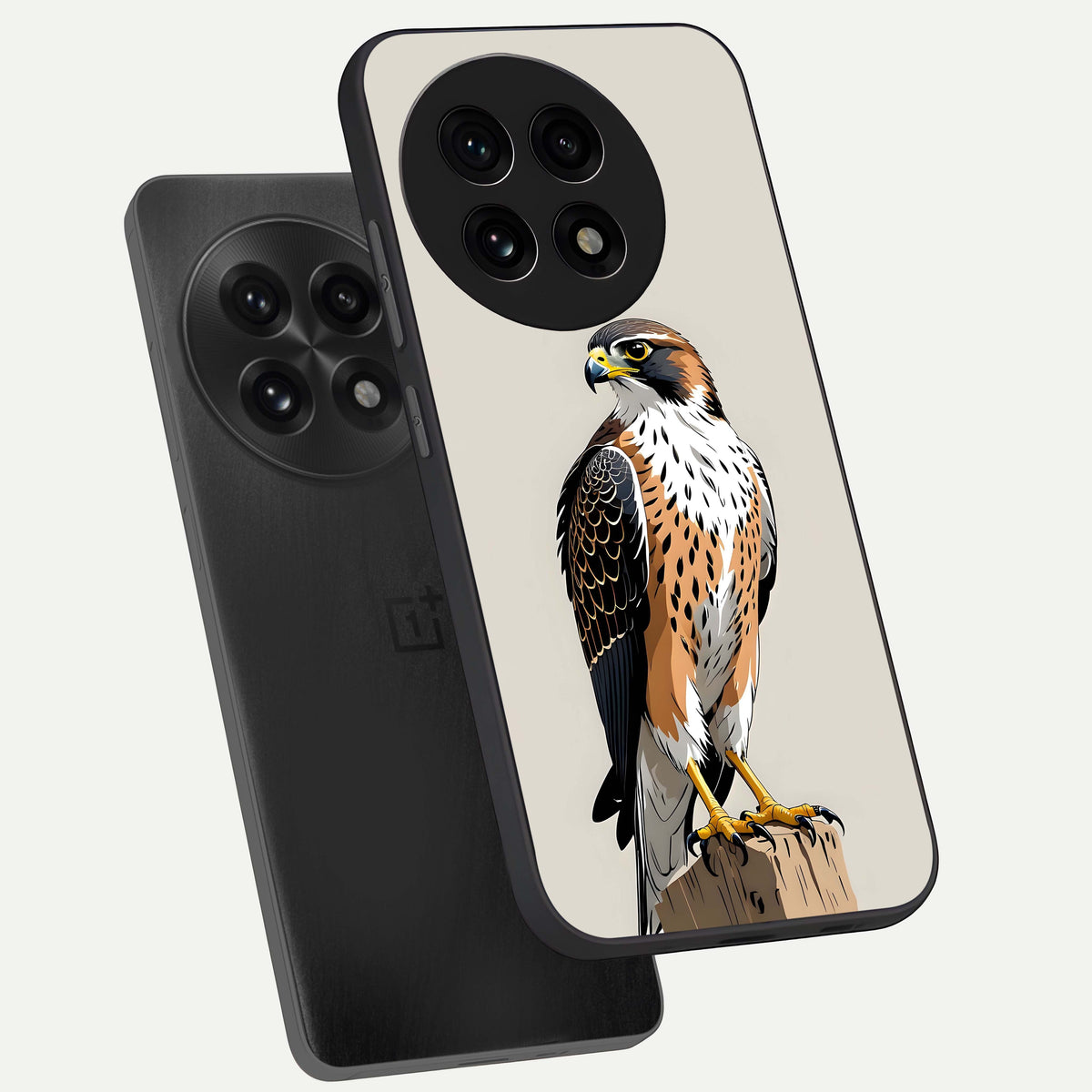 Clever Eagle phone case For OnePlus 13R showing premium glass back cover with detailed artwork