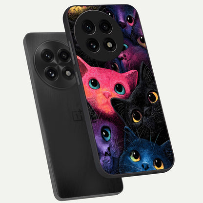  Cosmic Cats Dreams phone case For OnePlus 13R showing premium glass back cover with detailed artwork