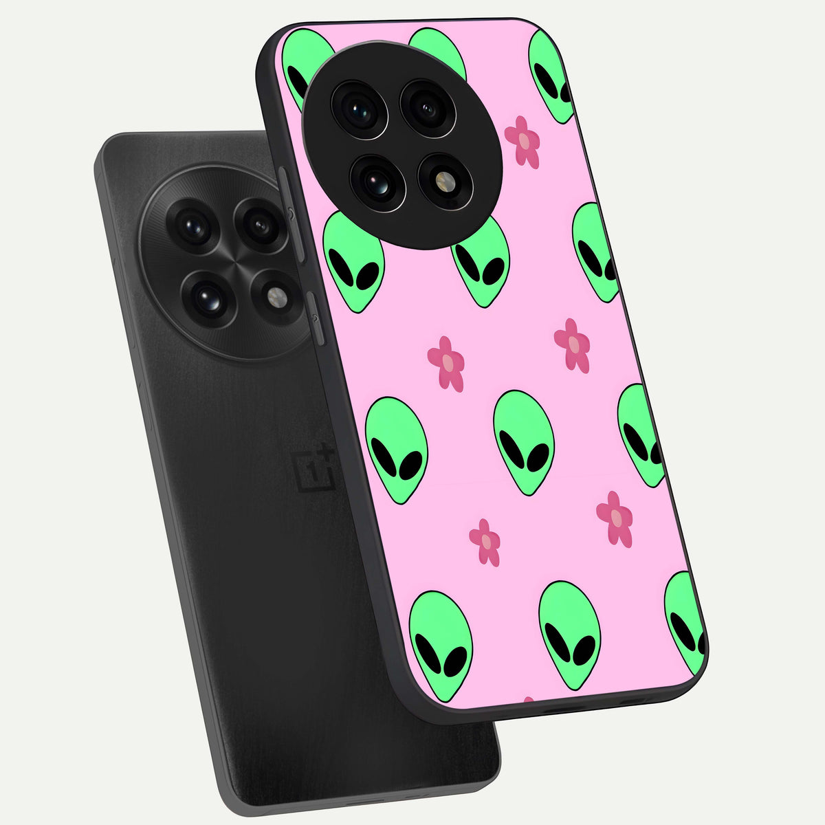  Cosmic Cute Crush phone case For OnePlus 13R showing premium glass back cover with detailed artwork