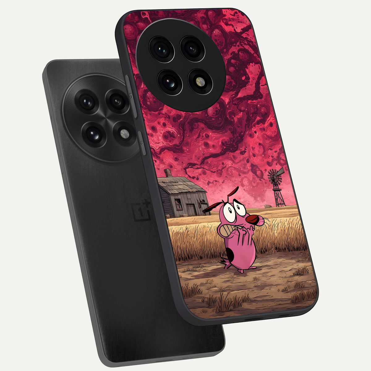  Courage Under Sky phone case For OnePlus 13R showing premium glass back cover with detailed artwork