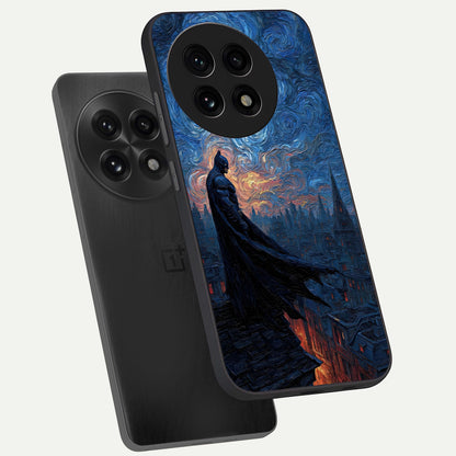  Dark Knight Dusk phone case For OnePlus 13R showing premium glass back cover with detailed artwork