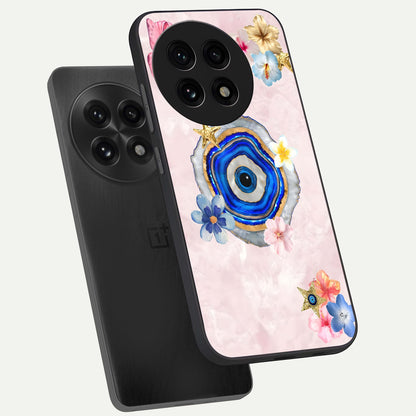  Divine Aura Bloom phone case For OnePlus 13R showing premium glass back cover with detailed artwork