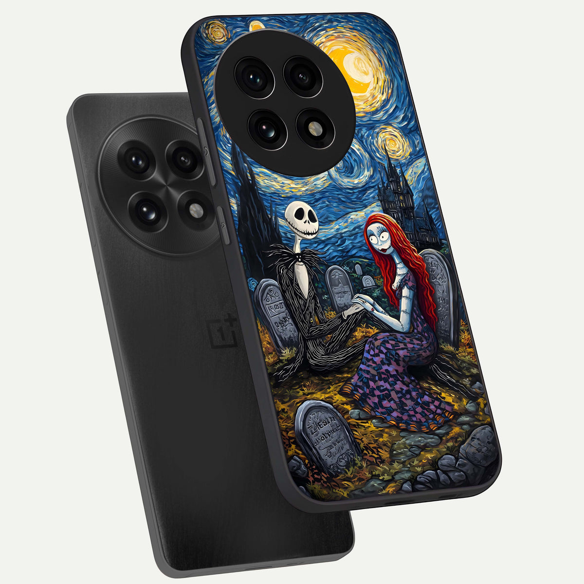  Eternal Night Love phone case For OnePlus 13R showing premium glass back cover with detailed artwork