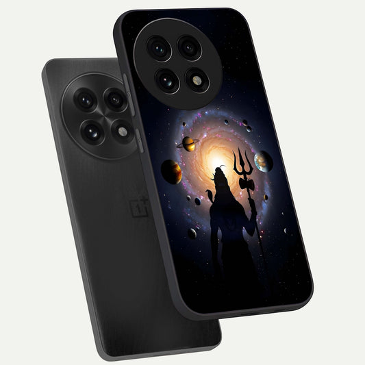  Galactic Shiva Vision phone case For OnePlus 13R showing premium glass back cover with detailed artwork