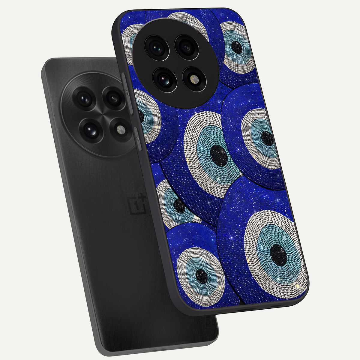  Galaxy Eye Flow phone case For OnePlus 13R showing premium glass back cover with detailed artwork