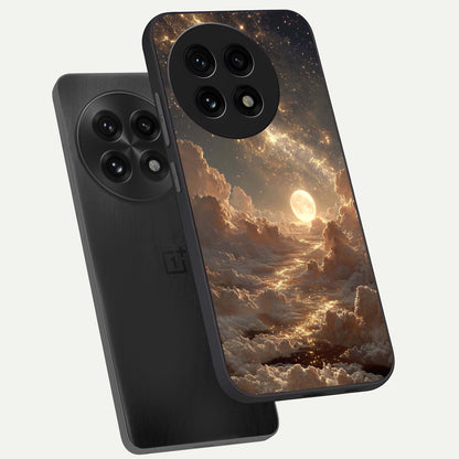  Golden Sky Dream phone case For OnePlus 13R showing premium glass back cover with detailed artwork