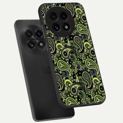  Green Lemon phone case For OnePlus 13R showing premium glass back cover with detailed artwork