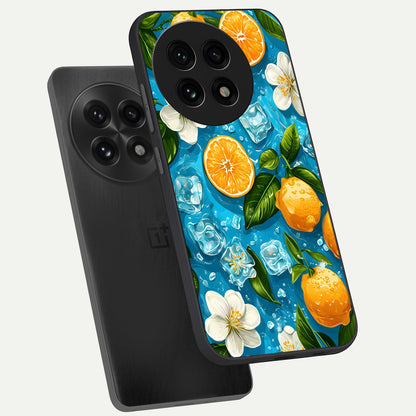  Ice Cube With Orange phone case For OnePlus 13R showing premium glass back cover with detailed artwork