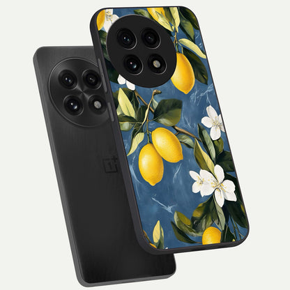  Lemon Dream Garden phone case For OnePlus 13R showing premium glass back cover with detailed artwork