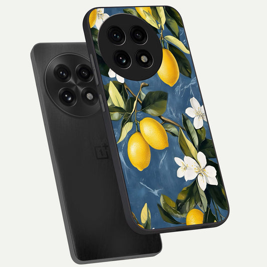  Lemon Dream Garden phone case For OnePlus 13R showing premium glass back cover with detailed artwork