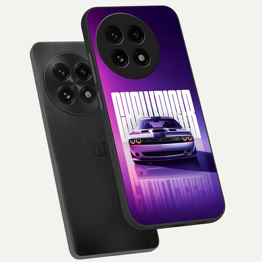  Midnight Muscle Ride phone case For OnePlus 13R showing premium glass back cover with detailed artwork