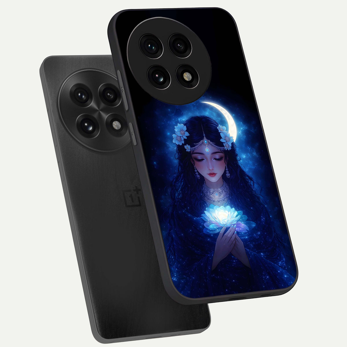  Mystic Moon Queen phone case For OnePlus 13R showing premium glass back cover with detailed artwork