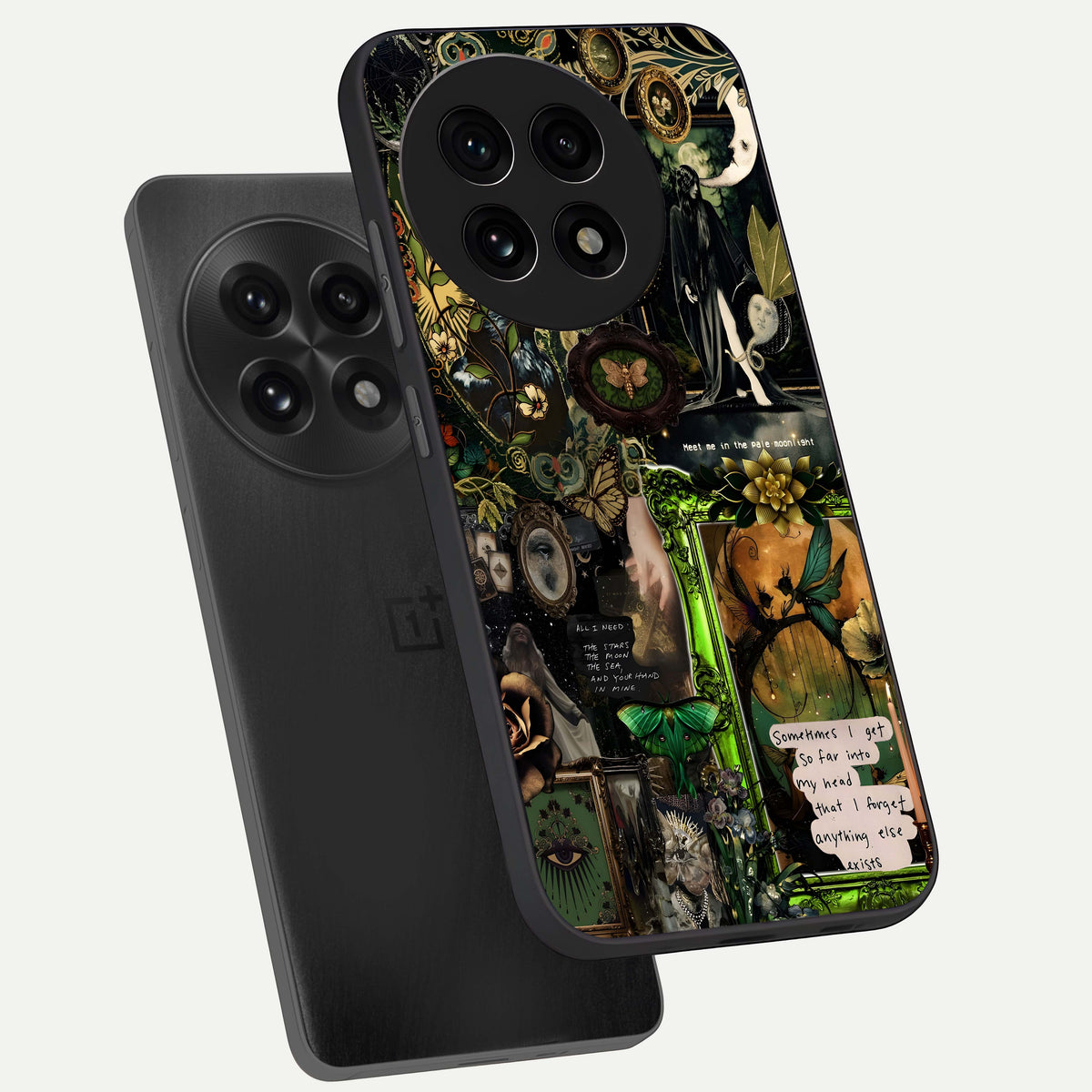  Mystic Woods Secret phone case For OnePlus 13R showing premium glass back cover with detailed artwork