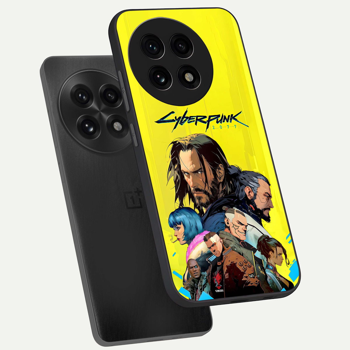  Neon Rebel Genesis phone case For OnePlus 13R showing premium glass back cover with detailed artwork