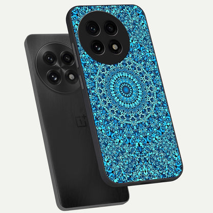  Ocean Bloom Mandala phone case For OnePlus 13R showing premium glass back cover with detailed artwork