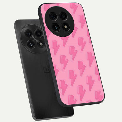  Pink Moo Magic phone case For OnePlus 13R showing premium glass back cover with detailed artwork