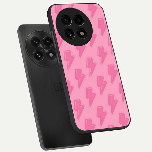 Pink Moo Magic phone case For OnePlus 13R showing premium glass back cover with detailed artwork
