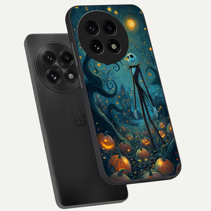  Pumpkin Moonlight Tale phone case For OnePlus 13R showing premium glass back cover with detailed artwork